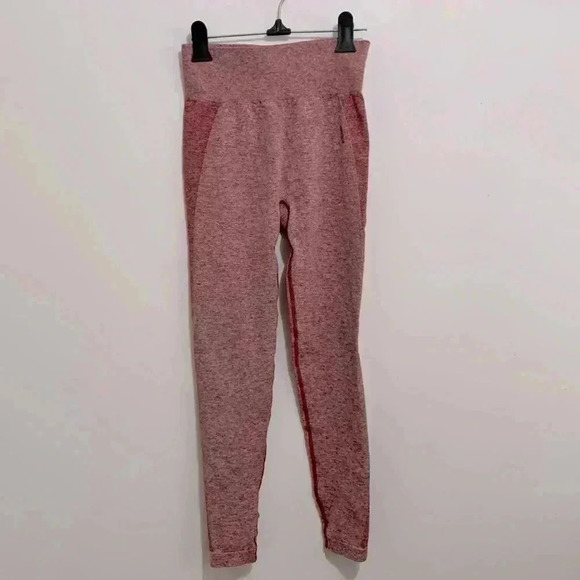BNWOT Gymshark high waisted flex leggings size  M in Red marl colour - Picture 2 of 5